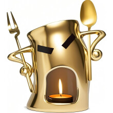 Chocolate Fondue Mug with Forks Ceramic 1 Piece