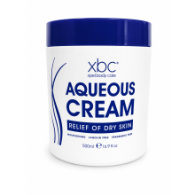 XBC Aqueous Cream Emollient 500ml Large Tub Relief for Dry Skin (Fragrance Free) x 2