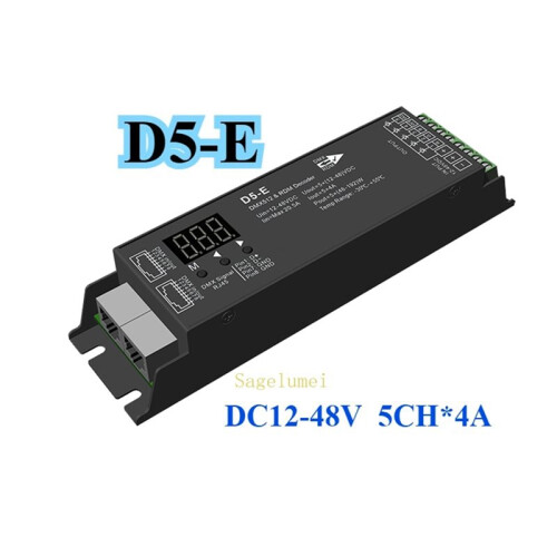 DC12-48V 5 Canali X 4A 5 Canali Tensione Costante DMX512 e Decoder RDM D5-e 1