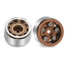 Llantas de Desplazamiento Negativo de 0,7 Pulgadas para Accesorios de Mejora del Coche RC SCX30 Ascent-32 1/30, Color Bronce