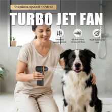 Soffiatore Turbo da 180 W con Spinta di 300 G e 2 Batterie da 4000 MAh, Potente Getto di Soffiaggio per La Pulizia di Tastiere e Aspirapolvere