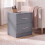 Vida Designs (Grey) Riano Bedside Table Set of 2, 2 Drawer Chest Nightstands 2