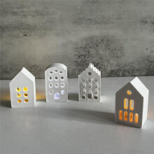 Hollow House Siliconen Mal Raam Theelichthouder Mallen Kaarshouder Sfeer Decoratie Verlichting Huis Gips Mal