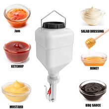 Distributore di Salsa Sospeso da 5,5 L, Capacità, per Senape, Insalata, Ketchup, Maionese, B
