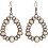 Bohemian Turquoise Oval Drop Earrings Ethnic Teardrop Style 1