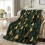 Christmas Foil Bow Throw Blanket with Gold Accents 2