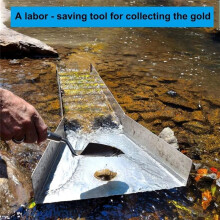 1 Set Goldwasch- und Prospektionsset mit 50-Zoll-Faltschleuse, Tragbarem Zubehör für Bergbauausrüstung Aus Aluminiumlegierung