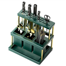 2025 New Kitchen Knife Holder - PP Multi-Function, Cutlery & Cutter Utensil Drainer Rack, Space-Saving Utensil Organizer