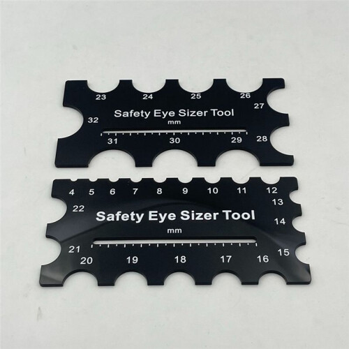 Eyes Sizer Tool 4-32mm Diameter Measuring Ruler Crochet Tool for DIY  Plush Bear Eye Installation Doll Making Kit 2