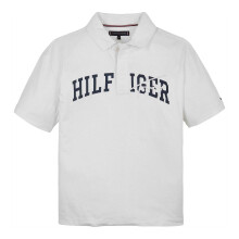 (14 Years, White) Tommy Hilfiger Childrens/Kids Script Logo Polo Shirt