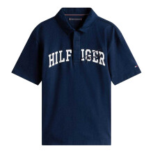 (16 Years, Night Navy) Tommy Hilfiger Childrens/Kids Script Logo Polo Shirt