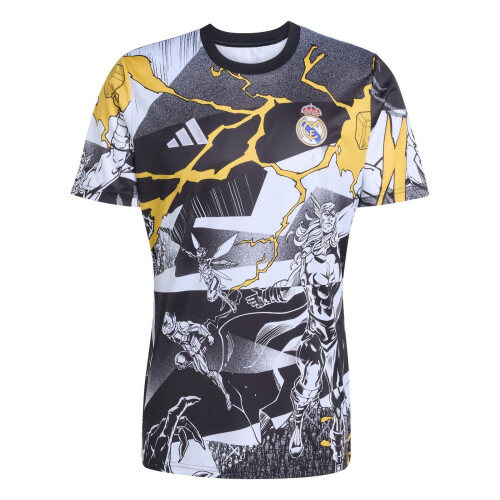 Marvel (M, White/Black) Marvel Mens Real Madrid CF T-Shirt