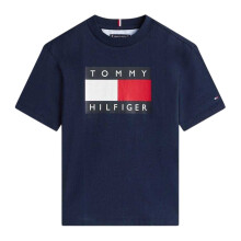 (12 Years, Navy Night) Tommy Hilfiger Childrens/Kids Heritage Flag Logo Regular T-Shirt