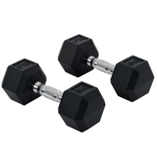 2x8kg Hex Dumbbell Rubber Weights Sets Hexagonal Gym Fitness Lifting Home