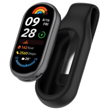 Säkert Clipfäste för Xiaomi Mi Band 10, 9 och 8 Black