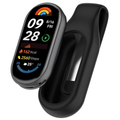Supporto a clip sicuro per Xiaomi Mi Band 10, 9 e 8 Black