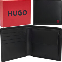 Hugo Boss Mens Leather Wallet Tibby_N_4cc Bifold Credit Cardholder