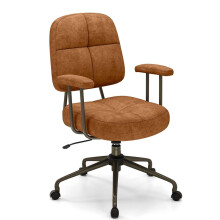 Ergonomisk kontorsstol med armstöd & hjul, justerbar