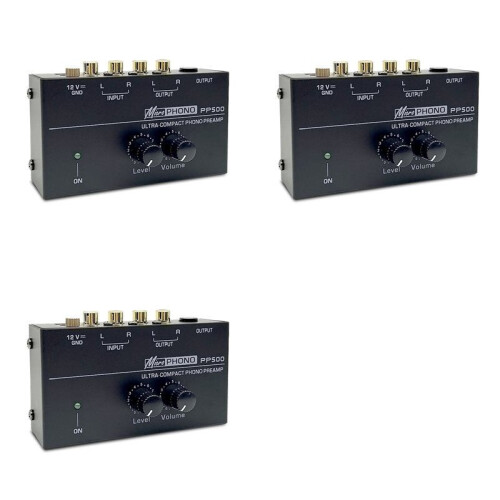 3X PP500 Record Player Preamplifier Vinyl Turntable Amplifier Preamplifier Turntable Volume Control Amplifier US PLUG 1
