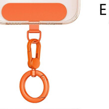 (orange/1pcs) Phone Lanyard Rotatable Buckle Detachable Accessories Metal Dog Buckle Pendant Hook Buckle Stainless Steel Clip