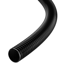 (25 Metres) Black PVC Corrugated Hose 25mm ID - Flexible Smooth Bore Pond, Pool, Drainage & Irrigation Pipe, UV Resistant, Cut Lengths 1m-50m