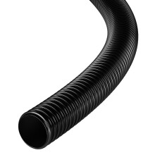 (40 Metres) Black PVC Corrugated Hose 28mm ID - Flexible Smooth Bore Pond, Pool, Drainage & Irrigation Pipe, UV Resistant, Cut Lengths 1m-50m