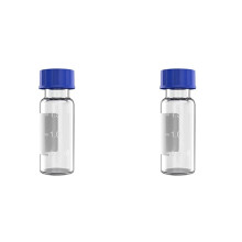 200 Opakowań Fiolek do Autosamplera, Fiolki 2 Ml do HPLC, 9-425 Laboratoryjne Fiolki Bursztynowe z Miejscem do Pisania i Podziałką, Zakrętką,