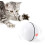 USB Charging Interactive LED Cat Toy Ball 360 Auto Rotation Pearl White 1