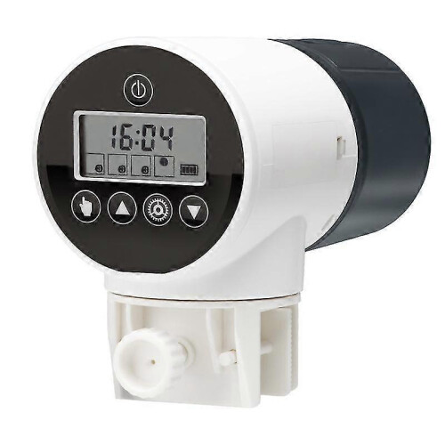 Programmable Electric Automatic Fish Feeder Dispenser For Aquarium Tank White