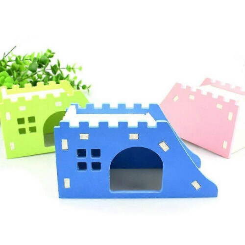 Pet Hedgehog Castle with Viewing Deck Ladder Hamster House Green 1