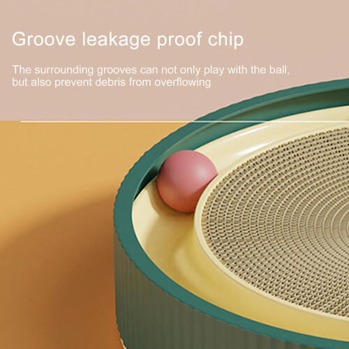 Durable PP Corrugated Paper Cat Scratcher with Nest Training Toy & Replacement Pad 2