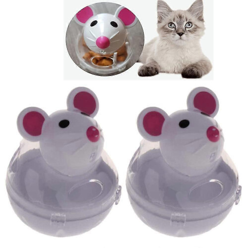 2pcs Mouse Shape Stand Up Snack Ball Feeder Dispenser Toy 2