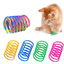 20 Colorful Spring Cat Toys Durable Plastic Spiral Springs Kittens Tapping Biting Hunting