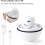 USB Charging Interactive LED Cat Toy Ball 360 Auto Rotation Pearl White 4