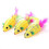 3 Pack Pet Rope Mouse Chew Toy with Feather Tail for Cat Dog Teeth Cleaning Training Tool 1