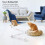USB Charging Interactive LED Cat Toy Ball 360 Auto Rotation Pearl White 2