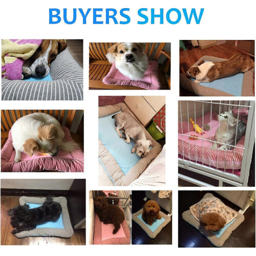 Blue Summer Cooling Bed Mat for Dogs Cats Sleeping 1