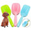 3Pcs Plastic Handle Dog Cat Food Litter Scoops 3 Colors 1