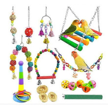 Parrot Hammock Bell Toys 8-Pack Bird Swing Chew for Small Parakeets Cockatiels Conures