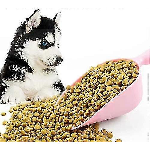 3Pcs Plastic Handle Dog Cat Food Litter Scoops 3 Colors 1