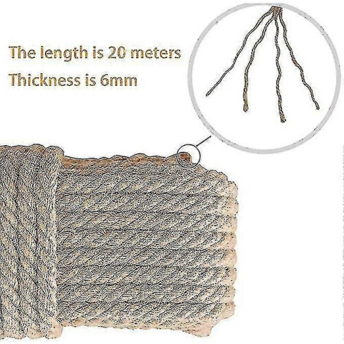 Natural Hemp Sisal Rope for Cat Scratching Post Pole Tree Tower Replacement 1