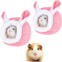 Soft Plush Guinea Pig Bed & Hamster Nest 2 Pack for Chinchillas Hamsters Guinea Pigs