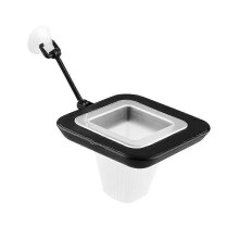 Vaso de alimentación transparente para gusanos rojos de acuario, embudo para alimento soluble para peces.