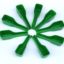Accessori per gabbie per uccelli: posate e cucchiaio per alimenti, 10 pezzi, colore verde.