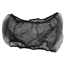 Copertura antipolvere in rete per gabbia per uccelli con decorazione a stelle e luna, colore nero.