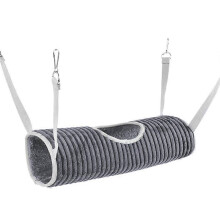 Gray Pet Hammock Bed Tunnel for Rats Hamsters Squirrels Sugar Gliders Guinea Pigs Ferrets