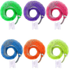 30pcs Magic Worm Toys Worm On A String 6 Colors Cat Toys