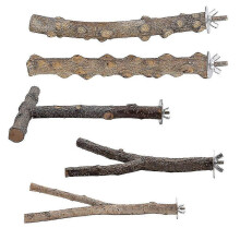 5Pcs Natural Wood Bird Perch Stand for Cockatiel Canary Budgie Lovebird