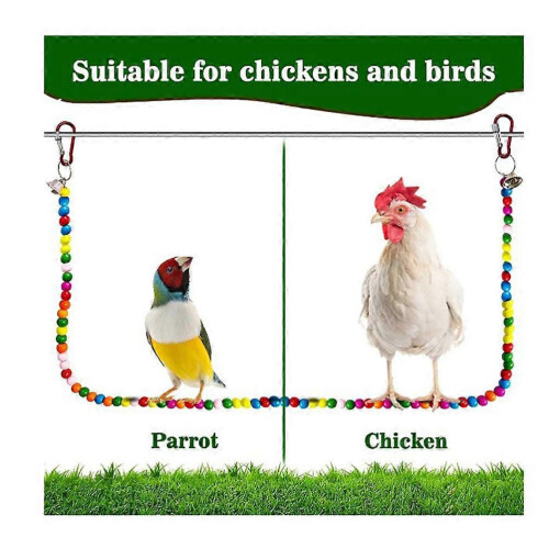 Handmade Wood Chicken Perch Swing Toy for Hens 2