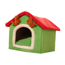 Encantadora tienda de campaña para gatos con forma de asta de alce, lavable y acogedora, ideal como nido para mascotas.